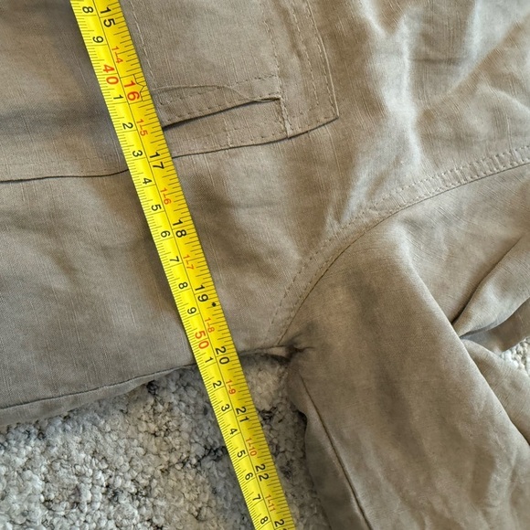 Thomas Jeffrey M Mint condition linen Men's Casual Beige Shirt Jacket- EUC - Picture 10 of 14